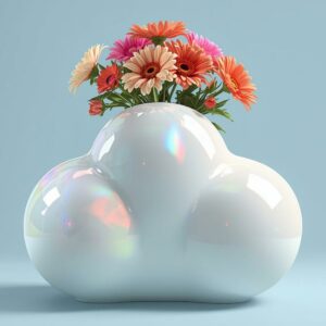 Cloud Vase – Elegante Vase in Wolkenform