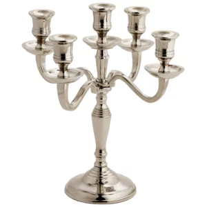 Kerzenständer Augustina - silber Metall - 5 Kerzen
