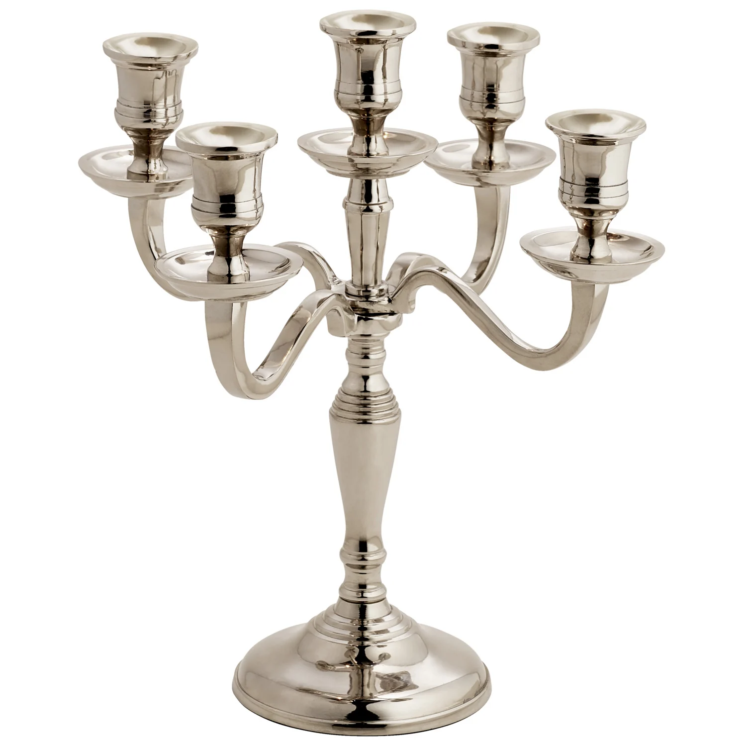 Kerzenständer Augustina - silber Metall - 5 Kerzen