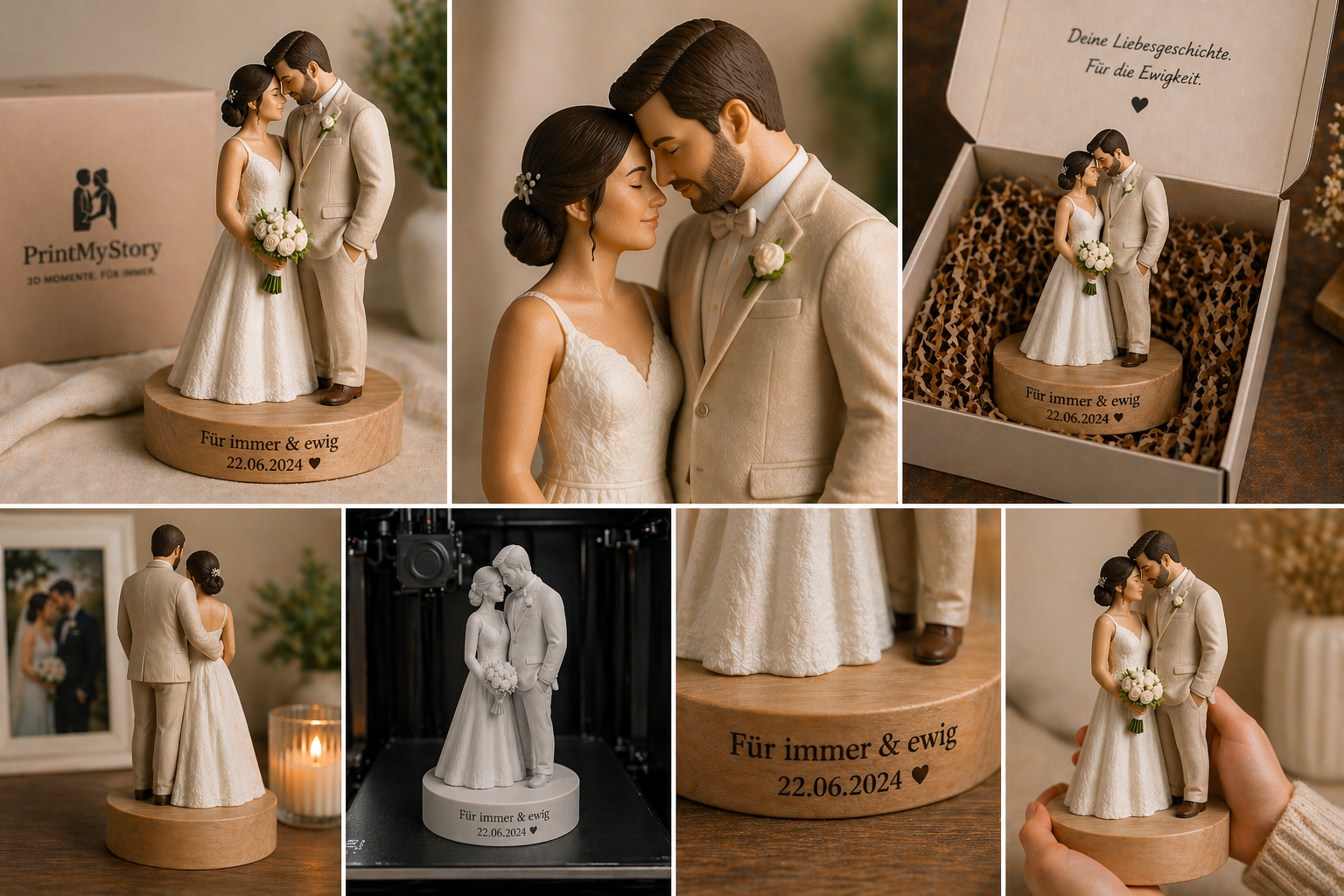 Personalisiertes 3D-Hochzeitspaar – Deine Liebe für die Ewigkeit – Bild 2