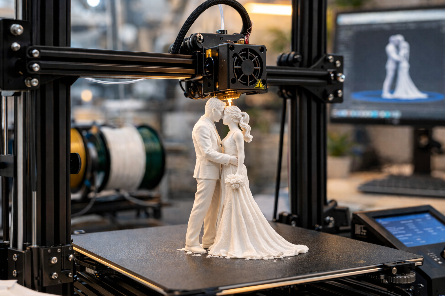Personalisiertes 3D-Hochzeitspaar – Deine Liebe für die Ewigkeit – Bild 1